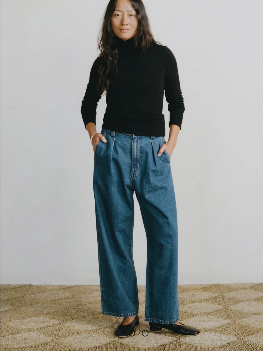 Ozma Field Pants in Tencel Bull Denim Dark Wash